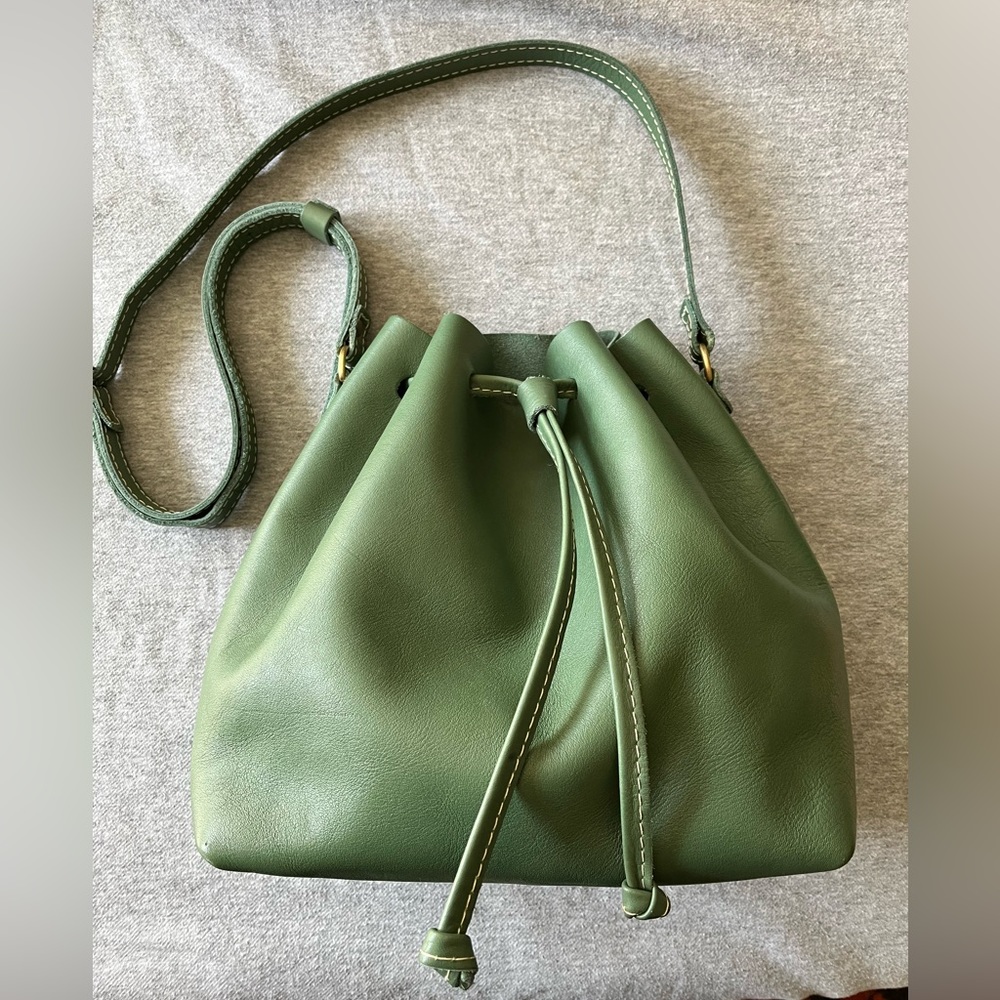 PLG Eucalyptus large bucket crossbody bag EUC